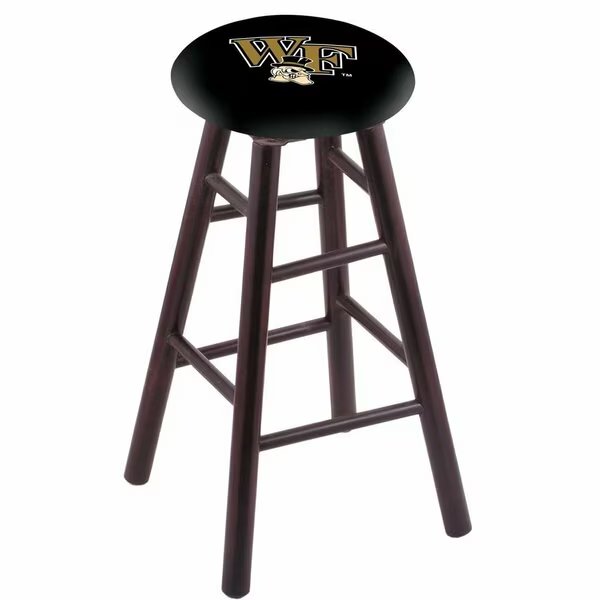 Maple Bar Stool, Dark Cherry Finish, Wake Forest Seat, Holland Bar Stool Co, Mfr#: RC30MSDC